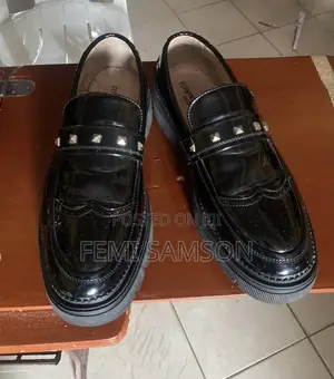 Men’s Black Patent Leather Loafers Size 45 – Worn Few Times