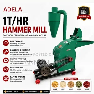 1 Ton/Hour Hammer Mill | High-Capacity Grinding Machine
