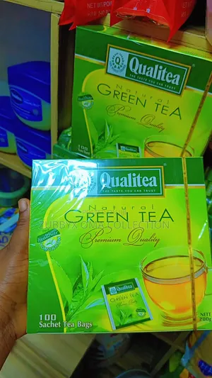 Qualitea Natural Green Tea Premium Sachet Tea Bags - 100 Pack - 50g