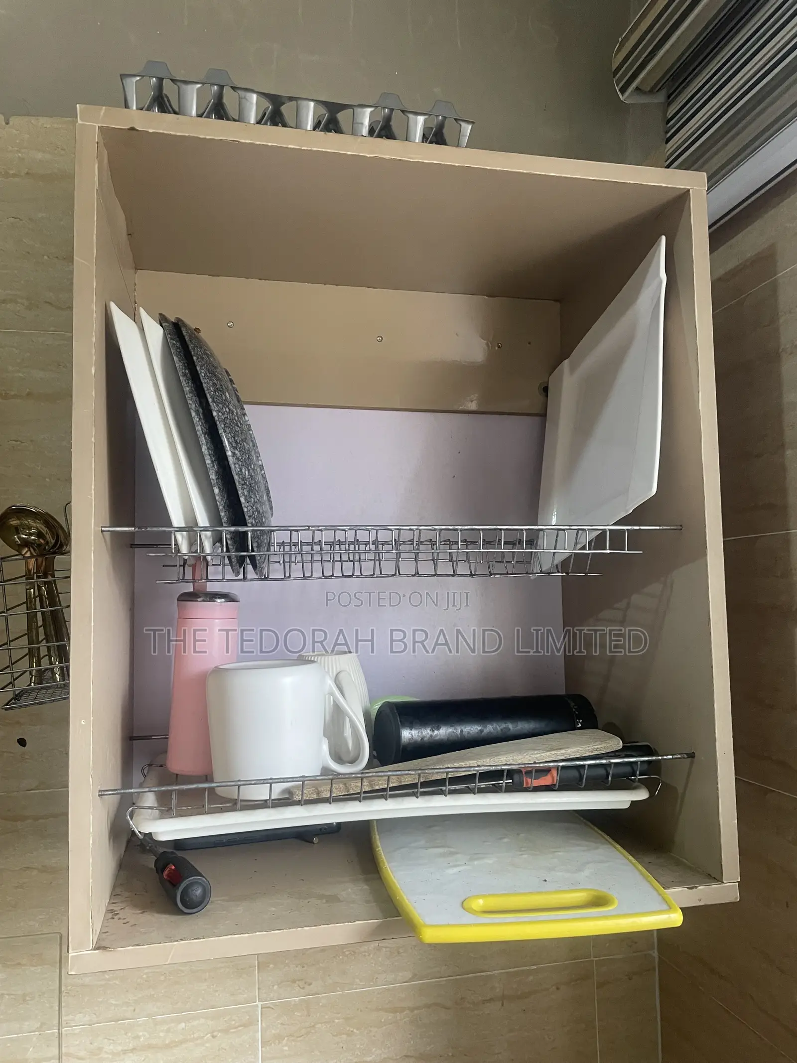 Wall-Mounted Kitchen Dish Rack Organizer.