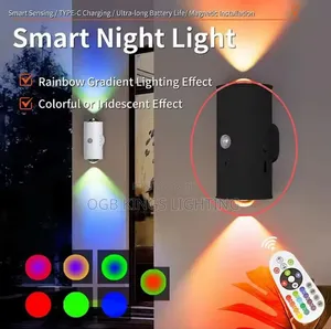 16 Color Night Light Rechargeable Magnetic Wall Lamp
