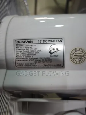 Duravolt 16" AC DC Fan (Used)