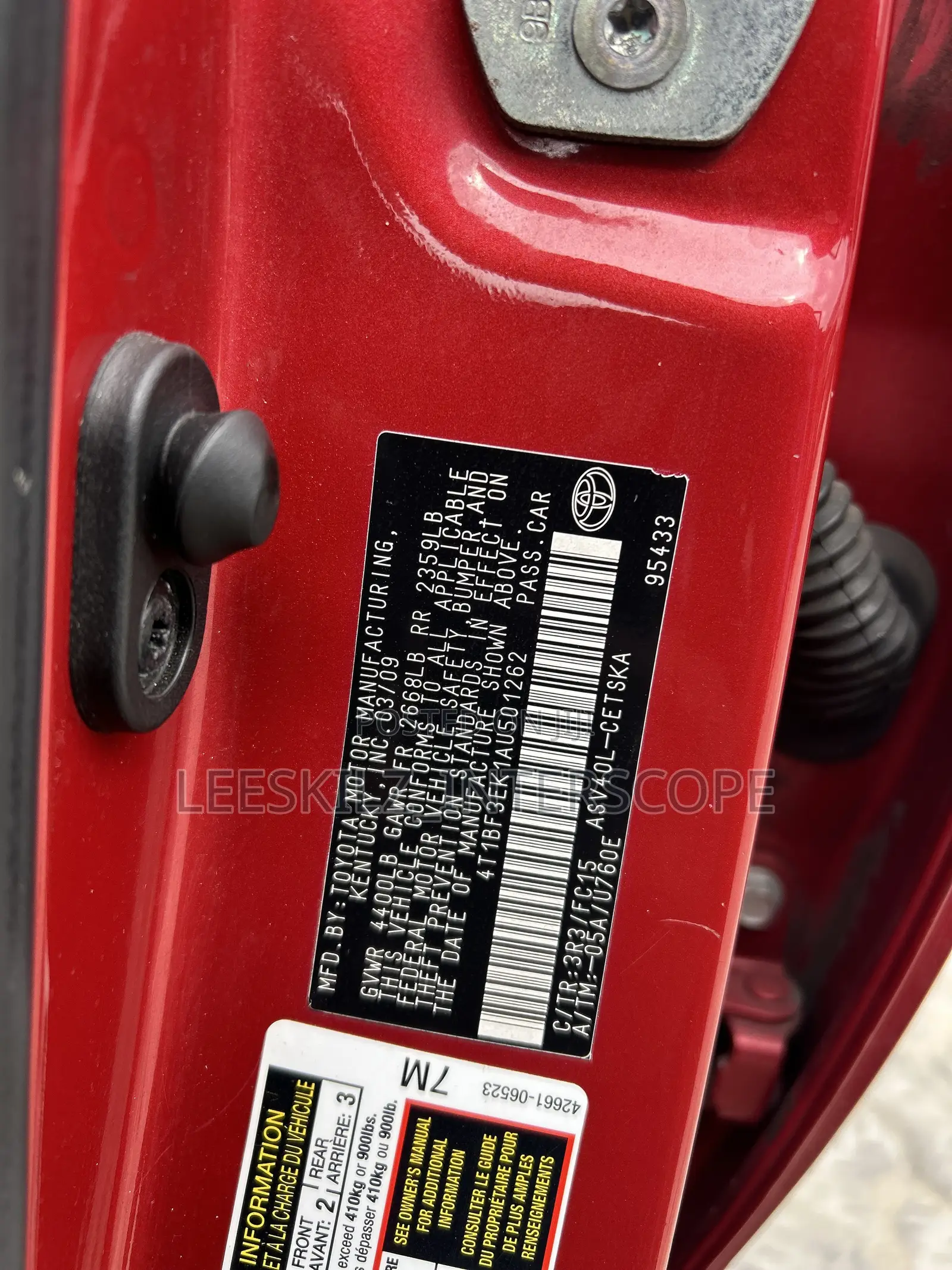 Toyota Camry 2009 Red
