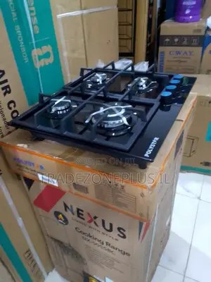 Polystar 4-Burner Built-in Gas Hob With Electric Ignition and 8mm Glas
