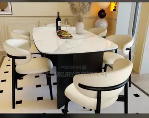 Executive Marble Top 6 Seaters Dining Table