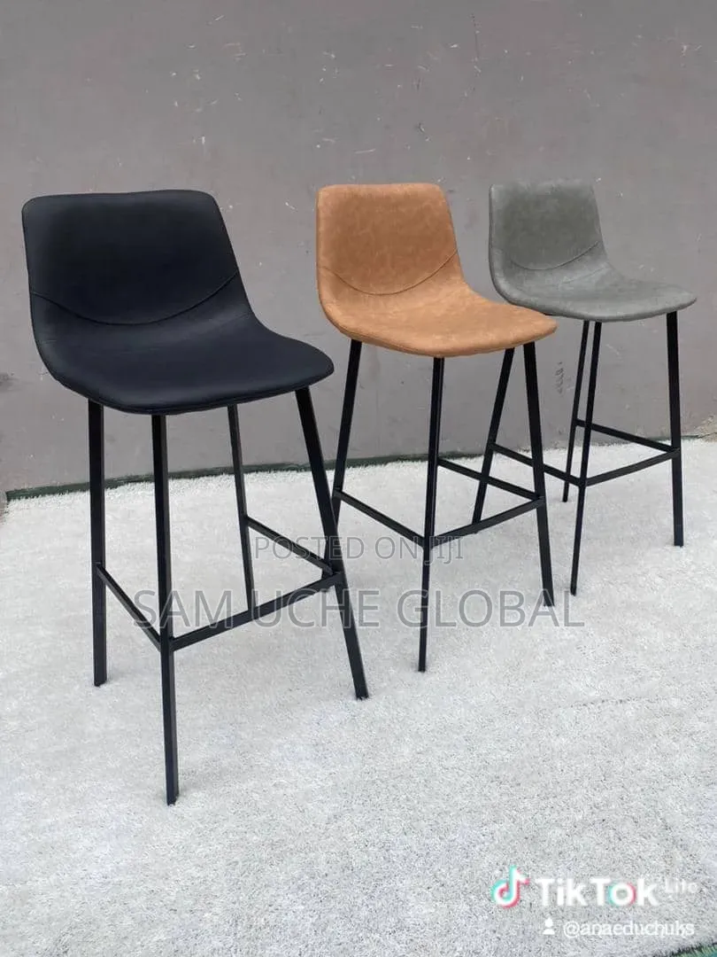 Barstool Chair Brown and Black
