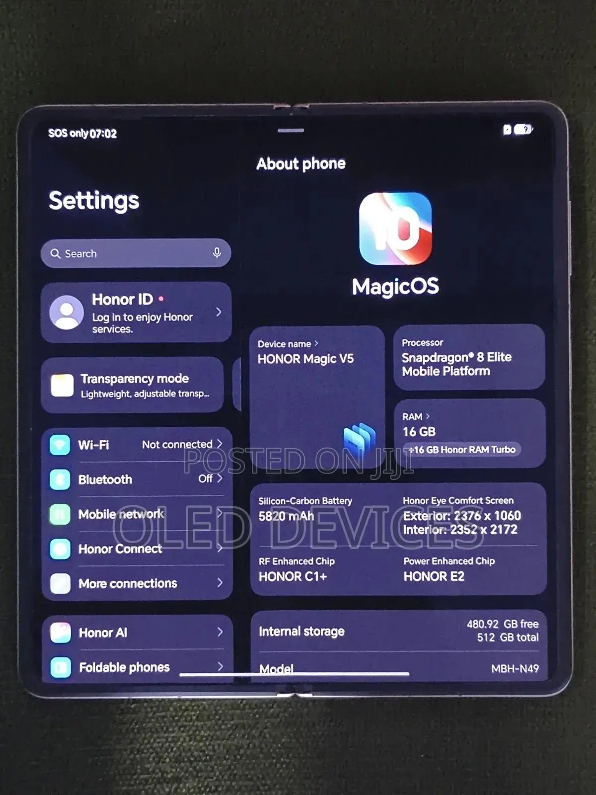Honor Magic V5 512 GB Rose Gold