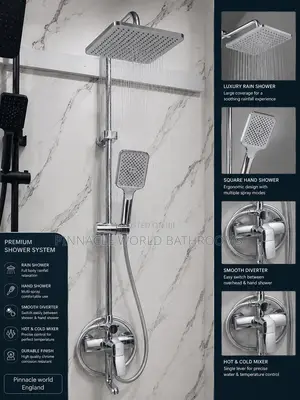 Executive Engalnd Stainless Pinnacleworld Standing Shower Set