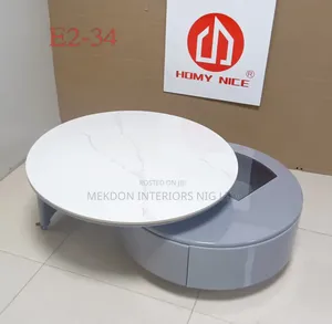White and Grey Coloured 2in1 Marble to Marble Center Table