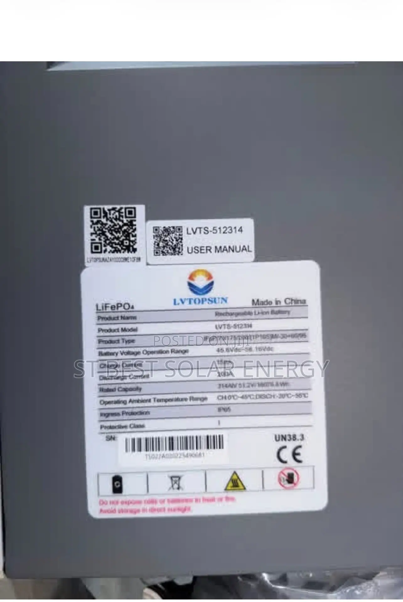 LVTOPSUN 16kWh 48V G4 Lithium Battery