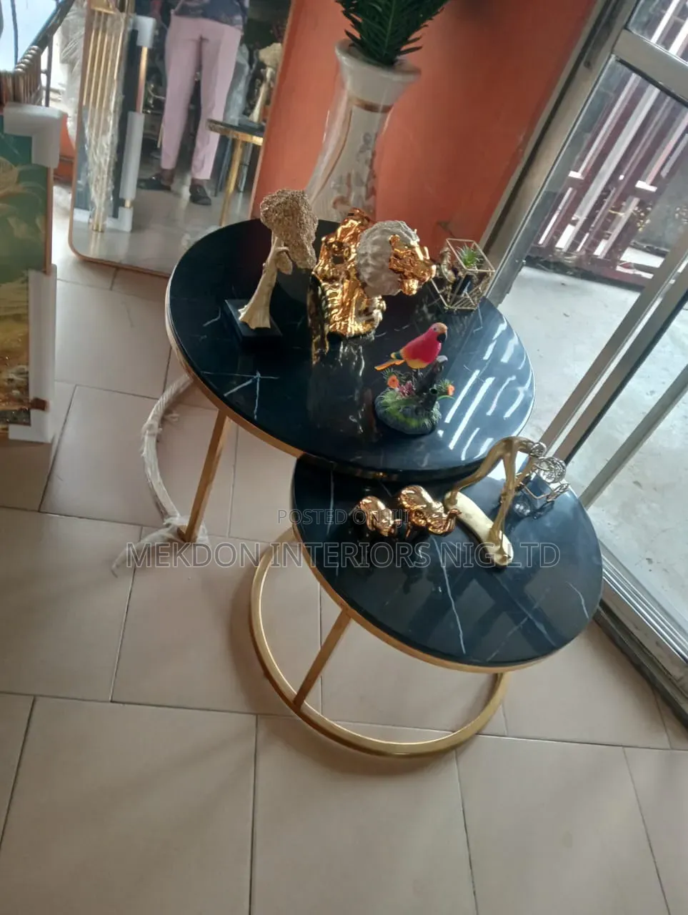 2in1 Marble Top Center Table