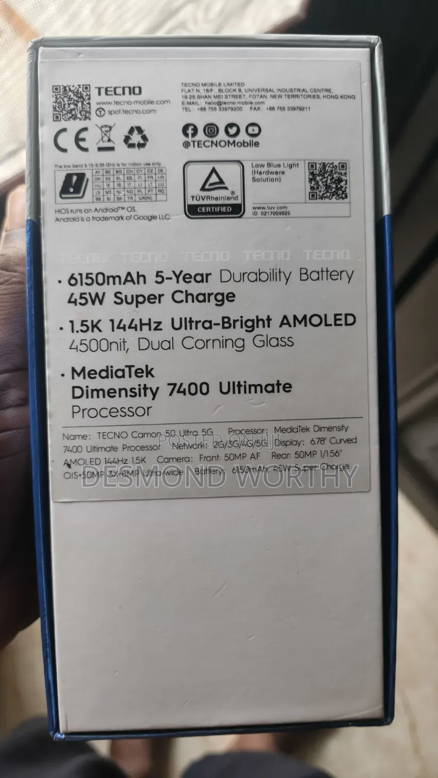 Tecno Camon 50 Ultra 512 GB Black