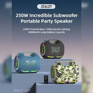 Zealot ZE21 Party Box 250W. Wireless Portable Bluetooth Speaker