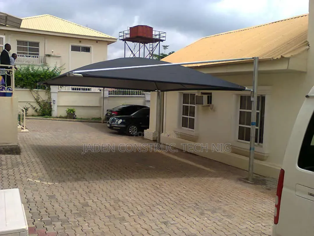 Wall-Mounted Carport Grey Net