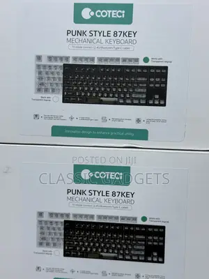 Coteci Punk Style 87 Keys Mechanical Keyboard With Tri Mode Connection