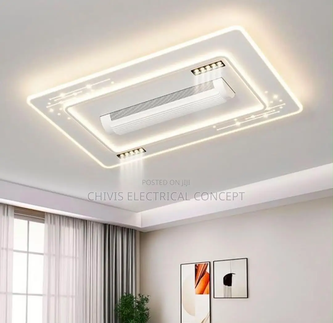 Luxury Fan Chandelier, 3 Color LED Light and Remote Control
