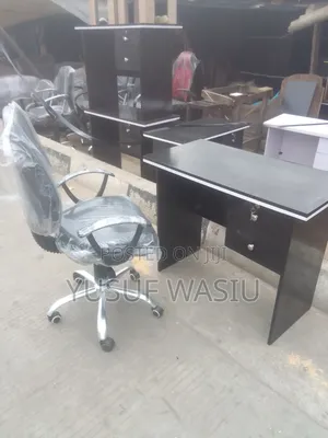 Office Table and Rolling Chair