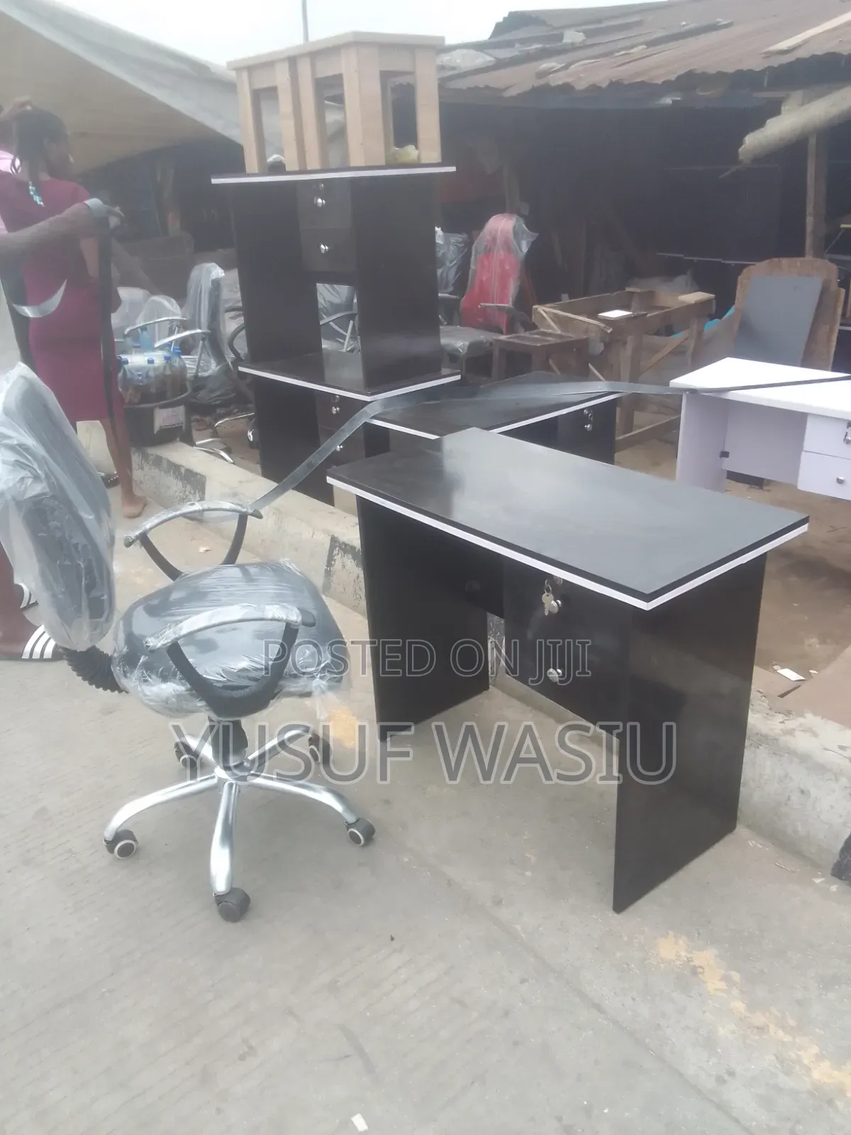 Office Table and Rolling Chair