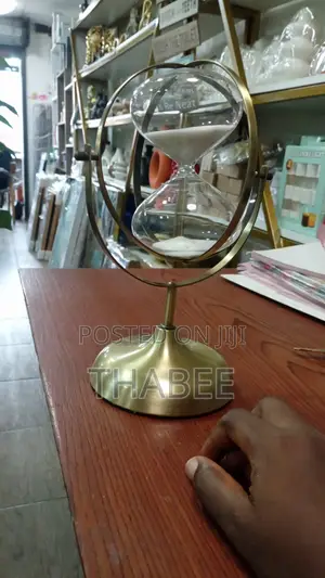 Bronze Globe Metallic Hour Glass