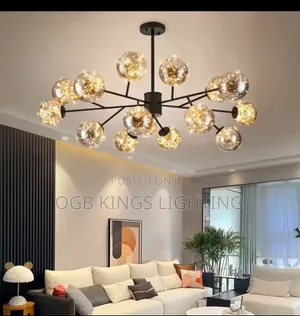Nordic Glass Ball Light, Led Ceiling, Living Room Chandelier, Bedroom