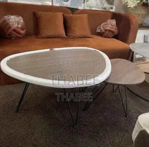 2 in 1 Oval Center Table Brown