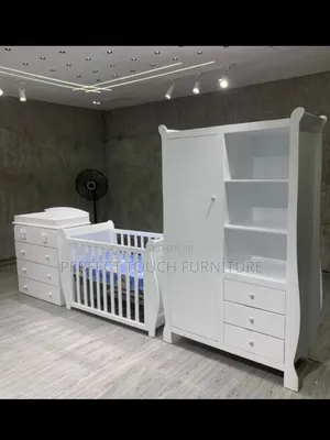 Premium Timber Baby Crib Trundle Drawer Set