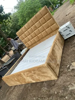 Bed Frame With Two Bedside Is Available