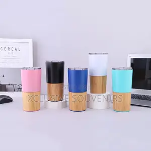 Modern Vacuum Insulated Stainless Steel 20 Oz Travel Bamboo Car Mug