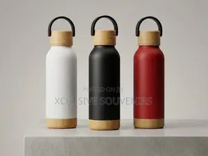 500ml BPA FREE Stainless Steel Vacuum Flask With Bamboo Lid Bottom