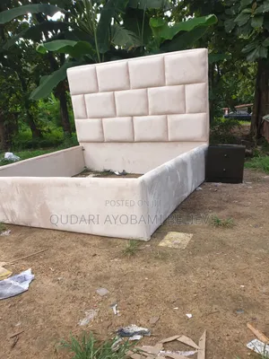 Bed Frame With Two Bedside Is Available