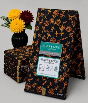 Silver Gold Collection Ankara Fabrics
