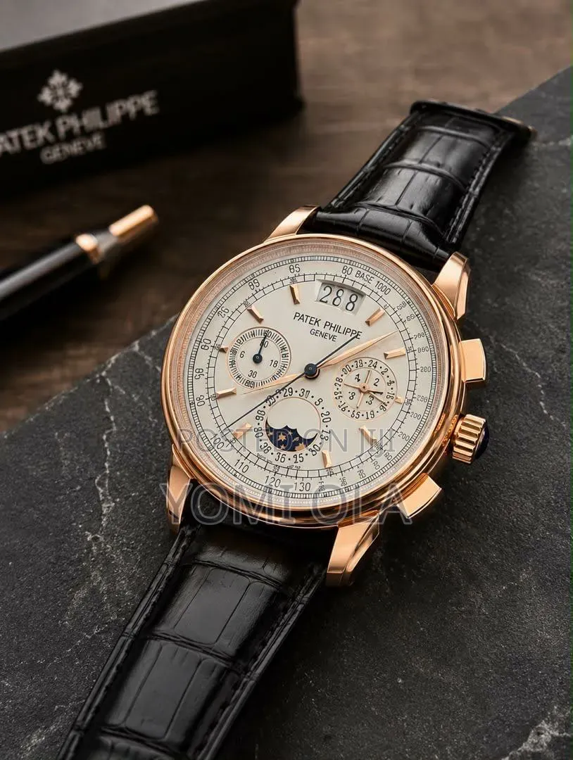 Patek Philippe Chronograph Leather Wristwatch