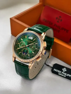 Patek Philippe Chronograph Leather Wristwatch