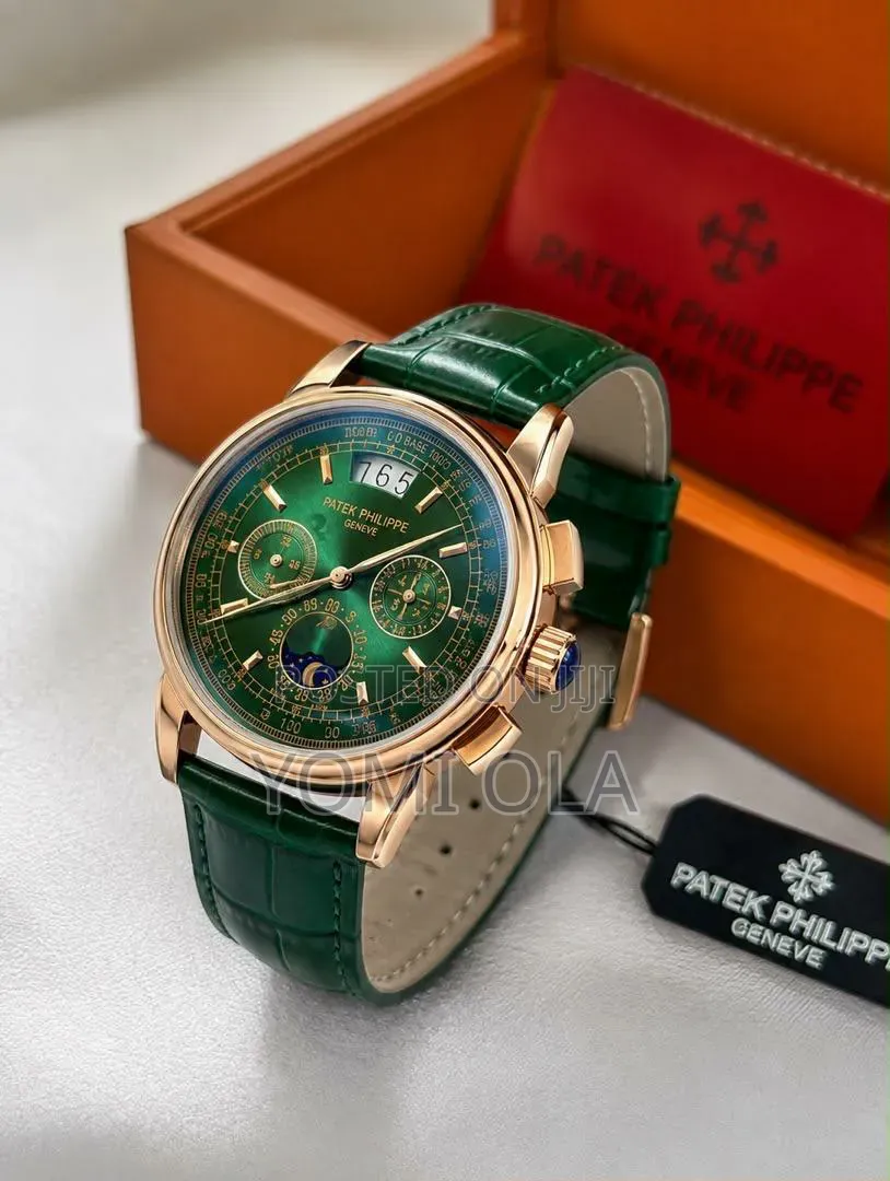 Patek Philippe Chronograph Leather Wristwatch