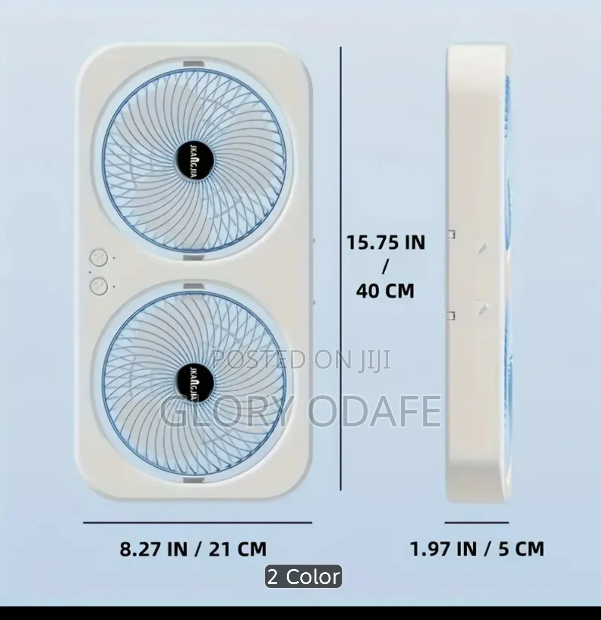 Rechargeable Table Fan Double Blade