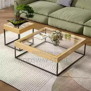 Luxury 2-Piece Glass Center Table