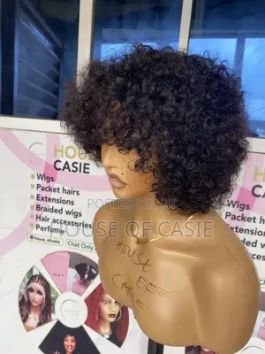 Human Hair Jerry Curl Fringe Wig