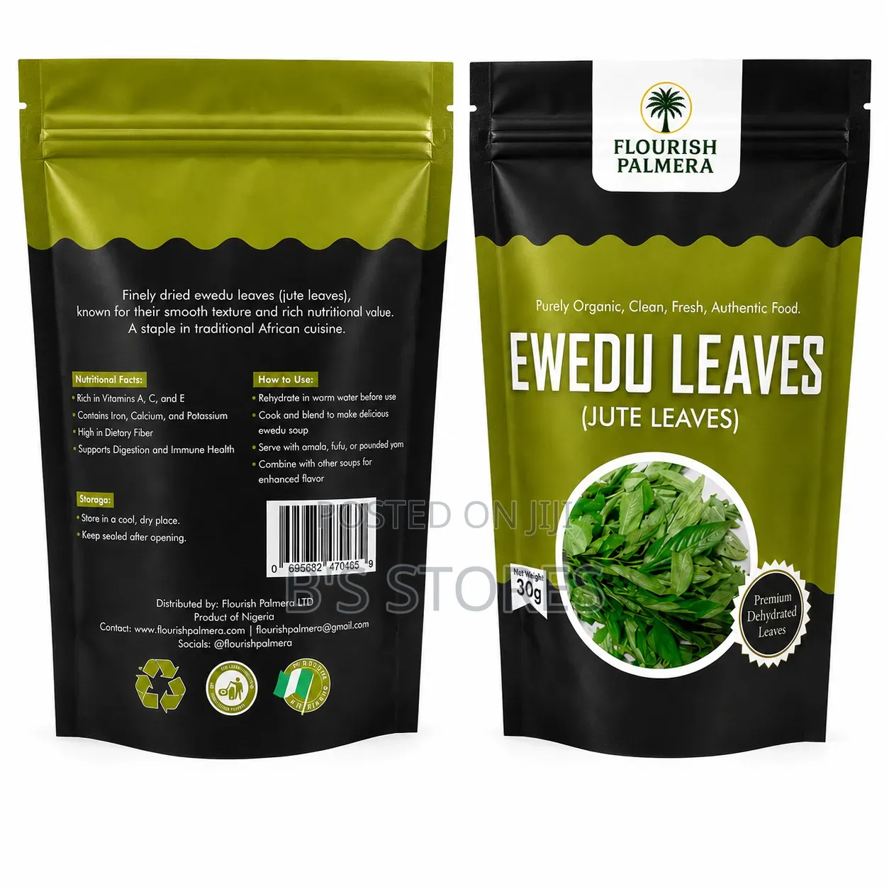 Dried Ewedu Leaves