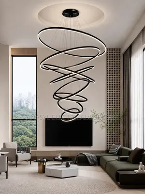 Modern Multi-Ring LED Cascading Pendant Chandelier