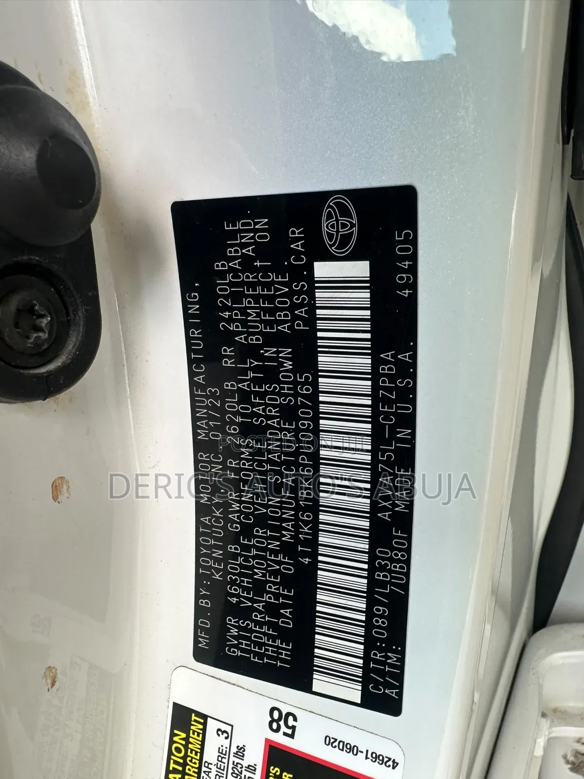 Toyota Camry 2023 White