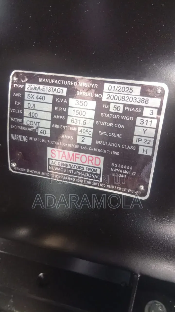 350 Kva Perkins Generator
