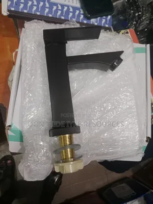 Heavy Gauge Basin Tap, Black Anti Rust