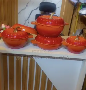 5pcs OSFE Pumpkin Shaped Die-Cast Nonstick Cookware Set