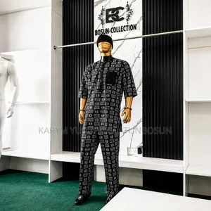 Black Daviva Ankara With White Print