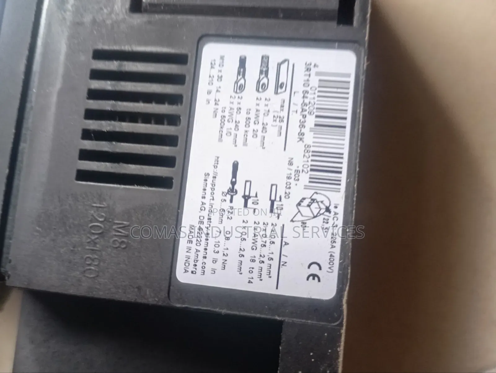Siemens Sirius 3rt1064-6 Contactor 225a 110kw 3- Pole