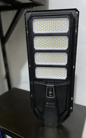 2000W Solar Street Light Black With Remote Control
