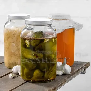 1 Gallon (3.8L) Wide-Mouth Glass Jar With Airtight Lid