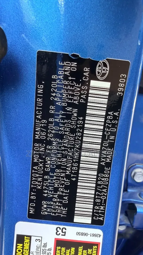 Toyota Camry 2020 Blue
