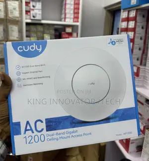 Cudy AP1300 AC1200 Dual-Band Gigabit Ceiling-Mount Access Point.