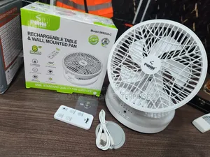 Rechargeable Mini Fan With LED Light Remote _ IWIN